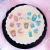 Shop Teddy with Hearts Baby Shower Poster Cake (Half Kg)