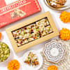 Tempting Dry Fruit Sweets And Diya Combo For Diwali Online