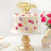 Gift Tempting Floral Cake For Daughters Day (1 Kg)