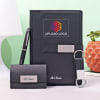 Textured Black Corporate Gift Box (Set of 4) - Customized With Name And Logo Online