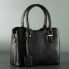 Gift Textured Black Handbag For Women