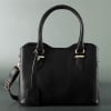 Buy Textured Black Handbag For Women