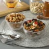 Textured Crystal Glass And Platinum Bowls With Snacks (Set of 2) Online