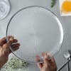 Buy Textured Crystal Glass Dinner Plates (Set of 6)