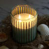 Buy Textured Glass Votive With Sea Spray And Melon Aroma Candle