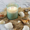 Textured Glass Votive With Sea Spray And Melon Aroma Candle Online