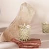 Shop Textured Glass Votives With Cedarwood Candles (Set of 2)