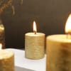 Buy Textured Hand Painted Pillar Candles - Gold (Set of 3)