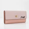 Gift Textured Two-fold Women's Wallet - Peach Pink