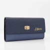 Gift Textured Two-Fold Women's Wallet - Sapphire Blue