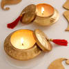 Thatera Work Matki-Shaped Candle Container - Set Of 2 Online