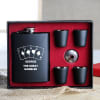Buy The Great Gambler Personalized Hip Flask with Shot Glasses