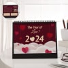 The Year Of Love - Personalized 2024 Desk Calendar Online