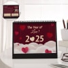The Year Of Love - Personalized 2025 Desk Calendar Online