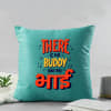 Gift There Is No Buddy Like My Bhai - Velvet Cushion - Turquoise