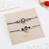 Buy Thewa Design Kundan And Meena Work Rakhis - Set Of 2