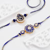 Thewa Design Kundan And Meena Work Rakhis - Set Of 2 Online