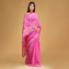 Buy Think Pink Chanderi Saree