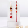 Gift Timeless Rudraksha And Ruby Beads Rakhis - Set Of 4