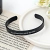 Buy Timeless Simplicity - Personalized Men's Cuff Bracelet - Rhodium Black