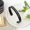 Timeless Simplicity - Personalized Men's Cuff Bracelet - Rhodium Black Online