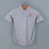 Shop Titlis Polycotton Polo T-shirt for Men (Grey Melange)