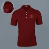 Titlis Polycotton Polo T-shirt for Men (Maroon) Online