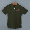 Shop Titlis Polycotton Polo T-shirt for Men (Olive)