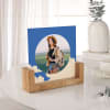 Gift To Travel Is To Live Personalized Acrylic Frame With Wooden Base