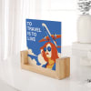 Buy To Travel Is To Live Personalized Acrylic Frame With Wooden Base