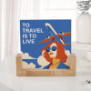 Shop To Travel Is To Live Personalized Acrylic Frame With Wooden Base