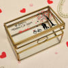 Gift Token of Love Personalized Brass Framing Glass Jewellery Box