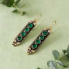 Buy Totem Inspired Green Stone Earrings