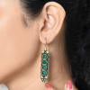 Totem Inspired Green Stone Earrings Online