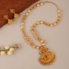 Gift Traditional Antique Gold And Pearl Necklace Set