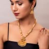 Buy Traditional Antique Gold And Pearl Necklace Set