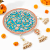 Shop Traditional Blue Karwa Chauth Pooja Thali Set