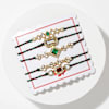 Gift Traditional Kundan Polki Rakhi (Set of 5)