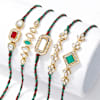 Buy Traditional Kundan Polki Rakhi (Set of 5)
