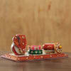 Gift Traditional Marble Ganesha with Incense Holder & Container