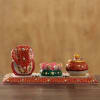 Traditional Marble Ganesha with Incense Holder & Container Online