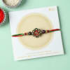 Buy Traditional Meena And Beads Floral Rakhi