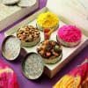 Buy Traditional Motifs Holi Gift Box With Personalized Card