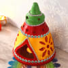 Gift Traditional Style Painted Clay Diya