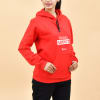 Gift Travel Addict Personalized Fleece Hoodie For Women - Red