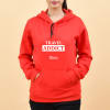 Travel Addict Personalized Fleece Hoodie For Women - Red Online