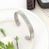 Trendy Men's Cuff Bracelet - Personalized - Silver Online