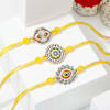 Gift Triple Charm Evil Eye Rakhi Hamper