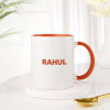 Gift Trishul And Damru Personalized Mug With Orange Handle