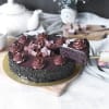 Shop Truffle Delight Cake With Bunch Of Red Carnations (Half kg)
